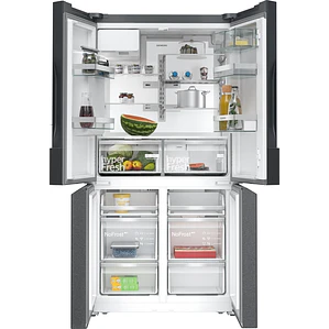 SIEMENS iQ700, Multipuerta, 183 x 90.5 cm, Acero negro antihuellas, Total noFrost