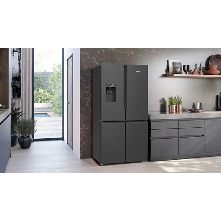SIEMENS iQ500, Multipuerta, 183 x 90.5 cm, Acero negro antihuellas, Total noFrost 3