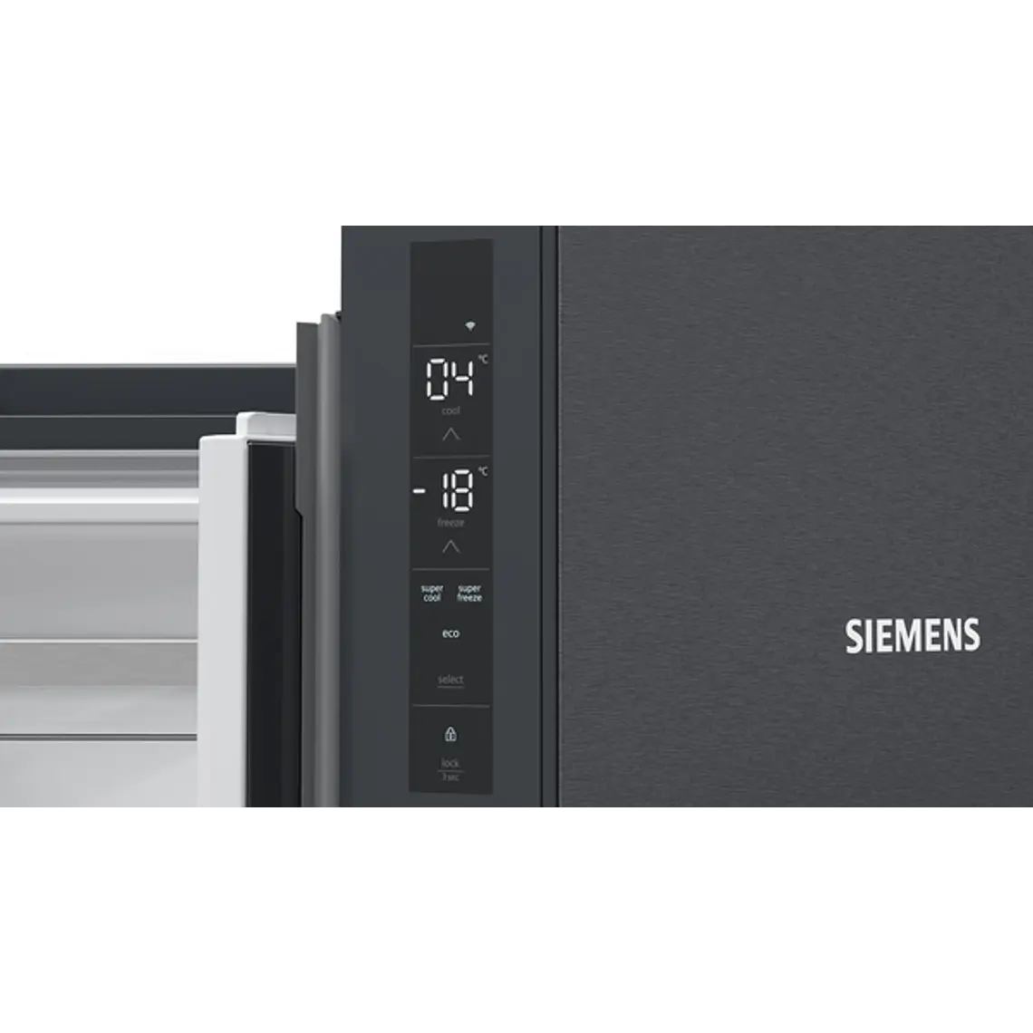 SIEMENS iQ300, Multipuerta, 183 x 90.5 cm, Acero negro antihuellas, Total noFrost 9