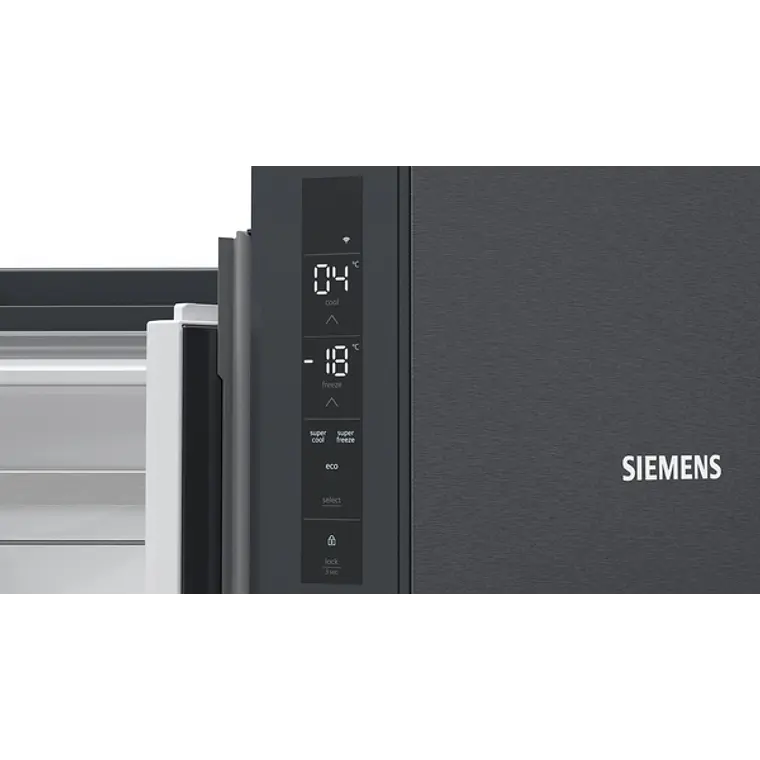 SIEMENS iQ300, Multipuerta, 183 x 90.5 cm, Acero negro antihuellas, Total noFrost 9