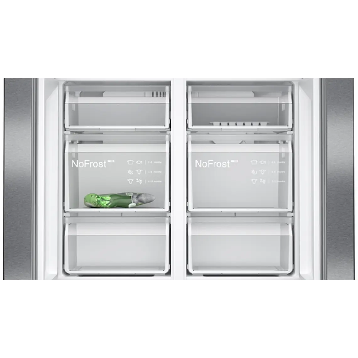 SIEMENS iQ300, Multipuerta, 183 x 90.5 cm, Acero negro antihuellas, Total noFrost 7
