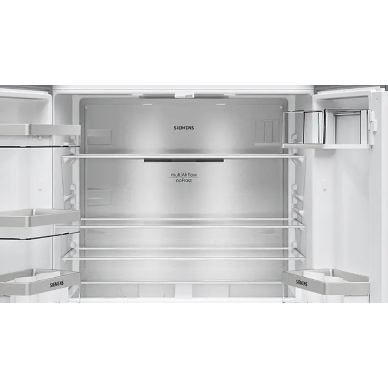SIEMENS iQ300, Multipuerta, 183 x 90.5 cm, Acero negro antihuellas, Total noFrost 6