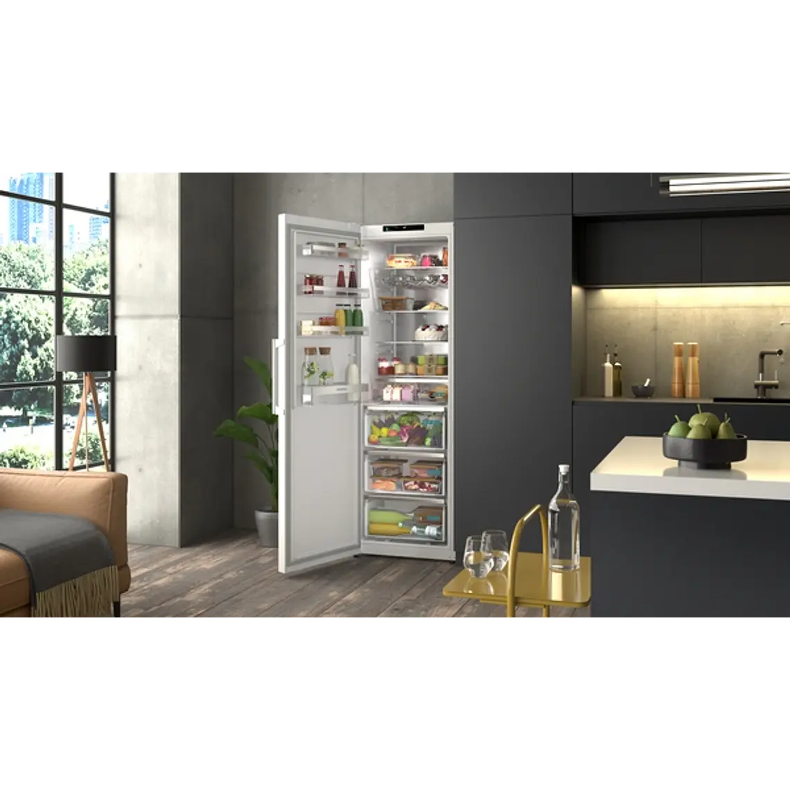 SIEMENS iQ300, Refrigerador de libre instalación, 186.2 x 59.5 cm, Blanco 5