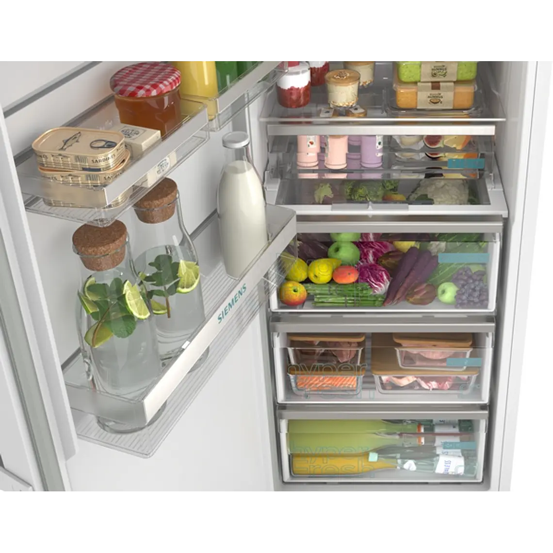 SIEMENS iQ300, Refrigerador de libre instalación, 186.2 x 59.5 cm, Blanco 7