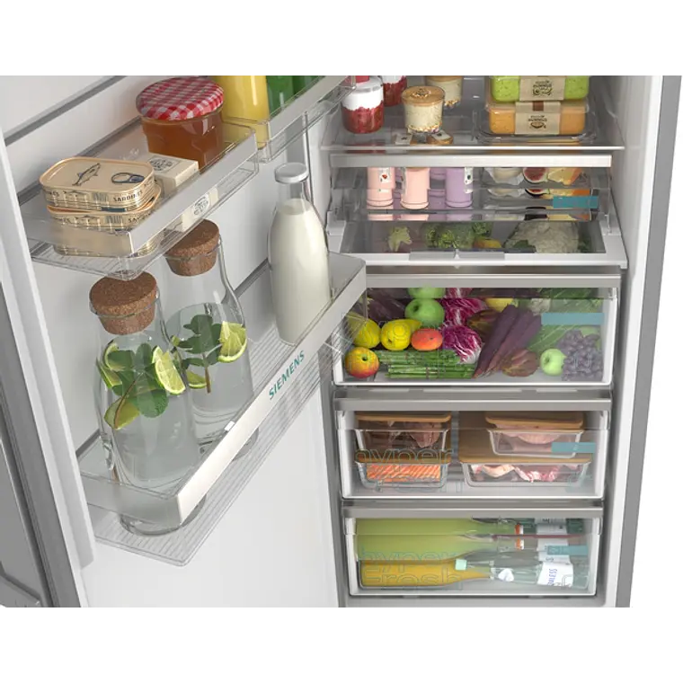 SIEMENS iQ300, Refrigerador de libre instalación, 186.2 x 59.5 cm, Inoxidable 6