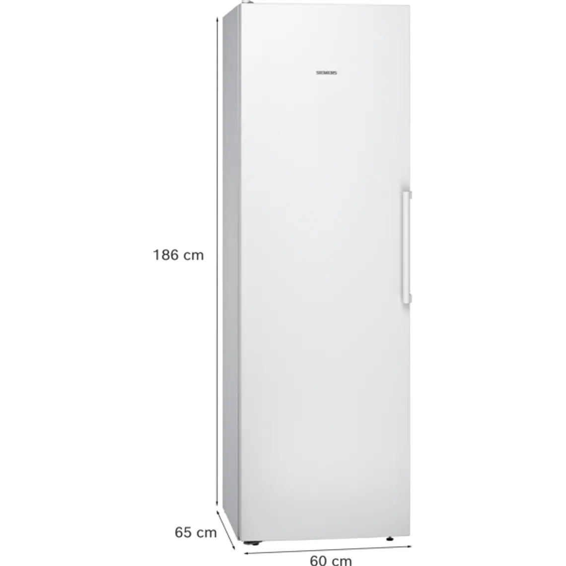 SIEMENS iQ300, Refrigerador de libre instalación, 186 x 60 cm, Blanco 6