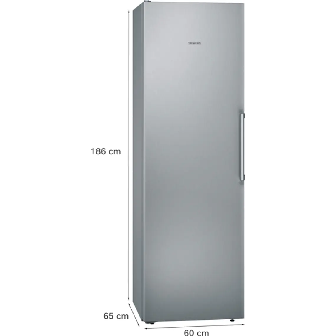 SIEMENS iQ300, Refrigerador de libre instalación, 186 x 60 cm, Acero inoxidable 7