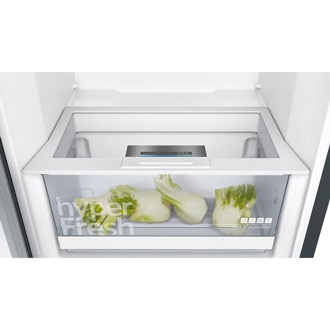 SIEMENS iQ300, Refrigerador de libre instalación, 186 x 60 cm, Acero negro antihuellas 4