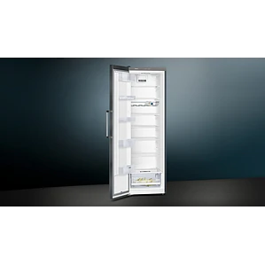 SIEMENS iQ300, Refrigerador de libre instalación, 186 x 60 cm, Acero negro antihuellas