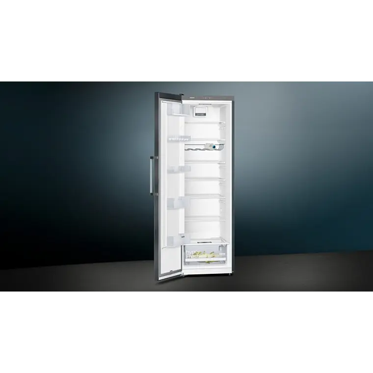 SIEMENS iQ300, Refrigerador de libre instalación, 186 x 60 cm, Acero negro antihuellas 2