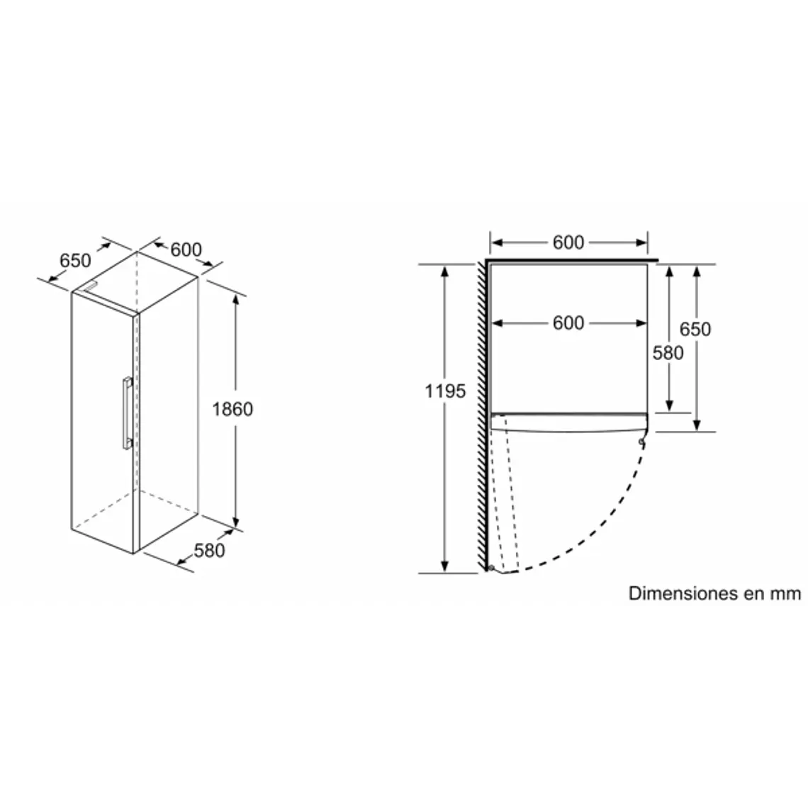 SIEMENS iQ300, Refrigerador de libre instalación, 186 x 60 cm, Acero negro antihuellas 14