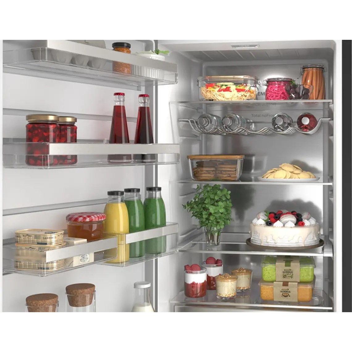 SIEMENS iQ500, Refrigerador de libre instalación, 186.2 x 59.5 cm, Acero negro antihuellas 5