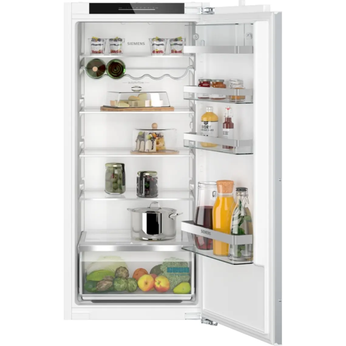 SIEMENS iQ500, Refrigerador integrable, 122.1 x 55.8 cm, Cierre SoftClose con puerta fija 1