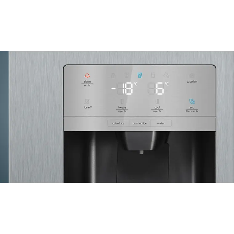 iQ500, Refrigerador americano, 178.7 x 90.8 cm, Acero inoxidable 6