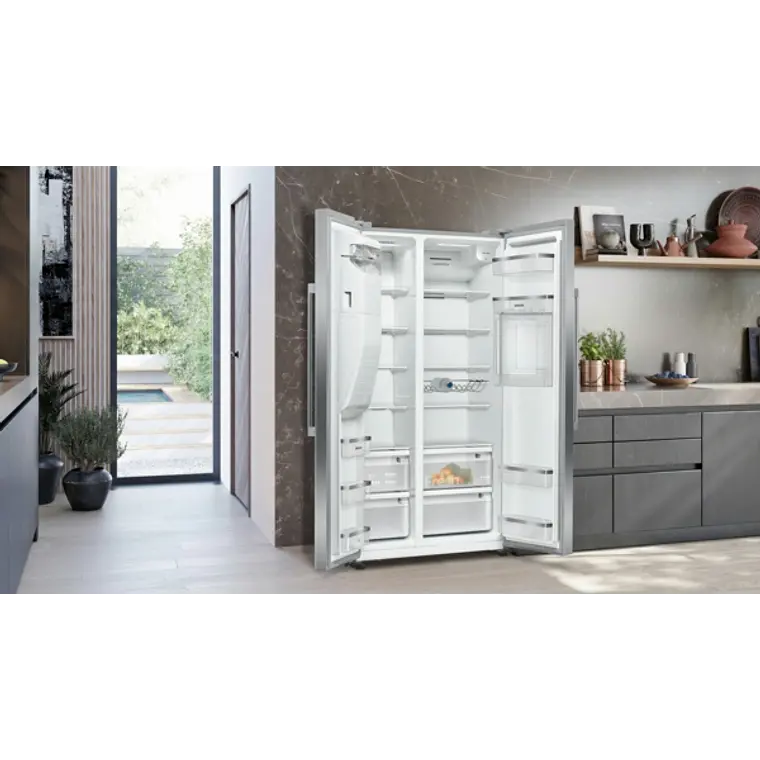 iQ500, Refrigerador americano, 178.7 x 90.8 cm, Acero inoxidable 4