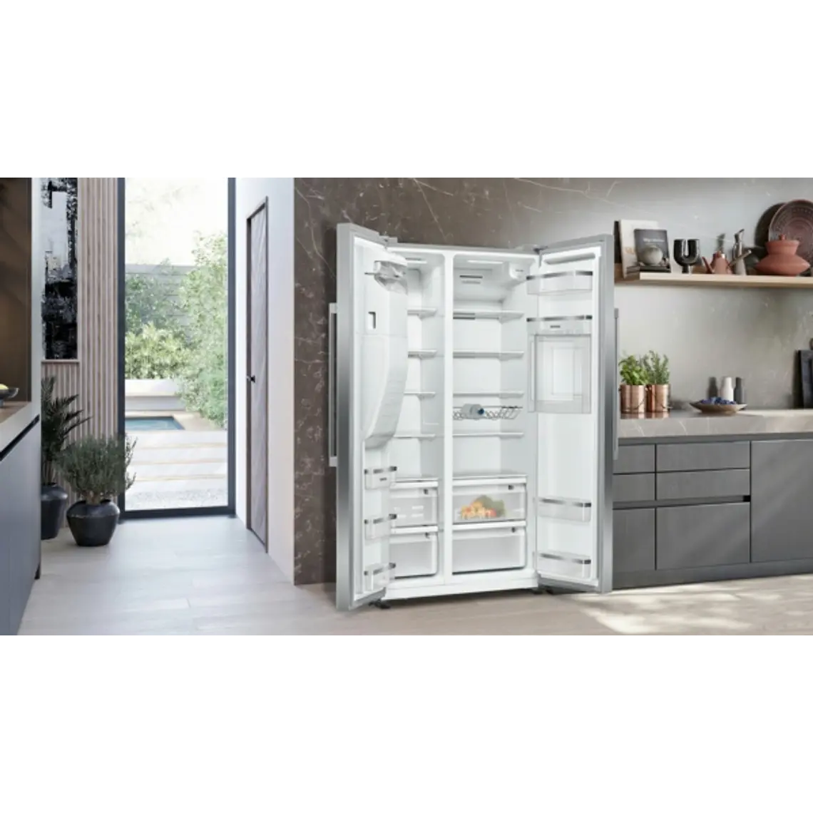 iQ500, Refrigerador americano, 178.7 x 90.8 cm, Acero inoxidable 3