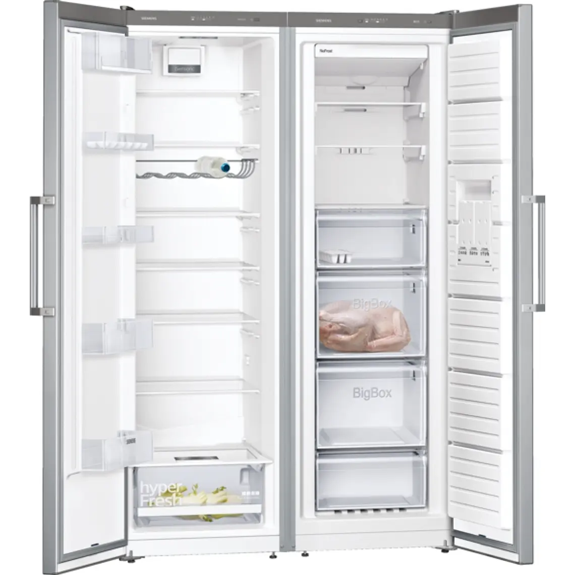 Set de refrigerador y congelador de 1 puerta y accesorio, GS36NVIEP + KS36VVIEP + KS39ZAL00 2