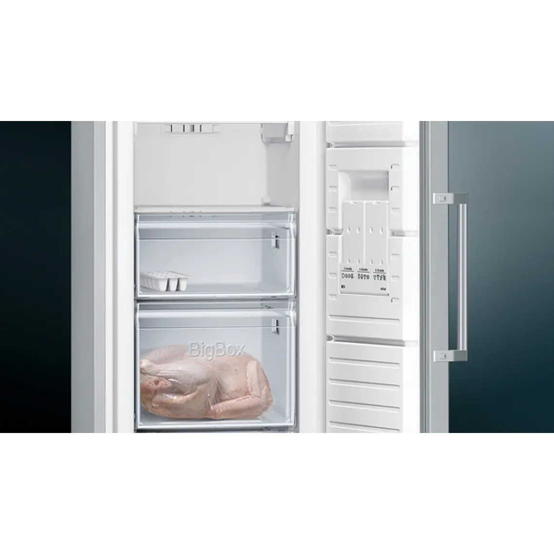 SIEMENS iQ300, Congelador de libre instalación, 186 x 60 cm, Acero inoxidable 5