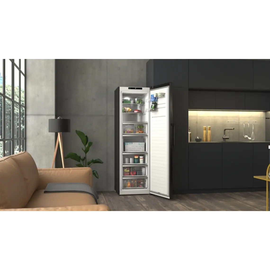 SIEMENS iQ300, Congelador de libre instalación, 186.2 x 59.5 cm, Acero negro antihuellas 5