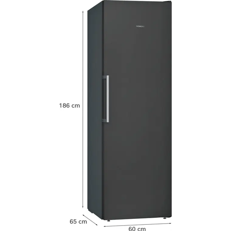 SIEMENS iQ300, Congelador de libre instalación, 186 x 60 cm, Acero negro antihuellas 3