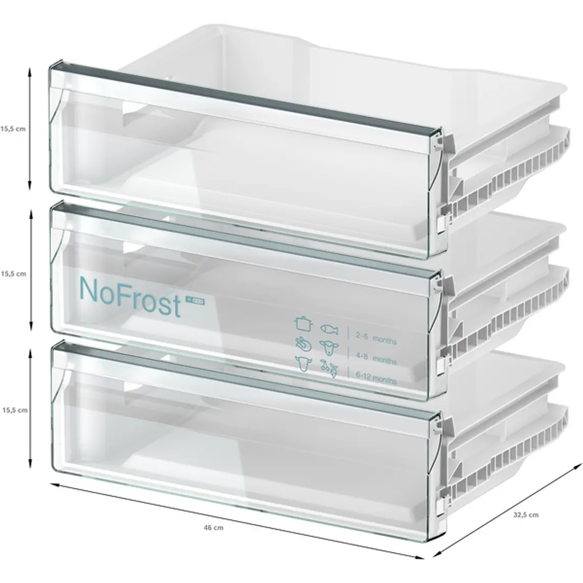 SIEMENS iQ500, Congelador integrable bajo encimera, 82 x 59.8 cm, Cierre SoftClose con puerta fija 5