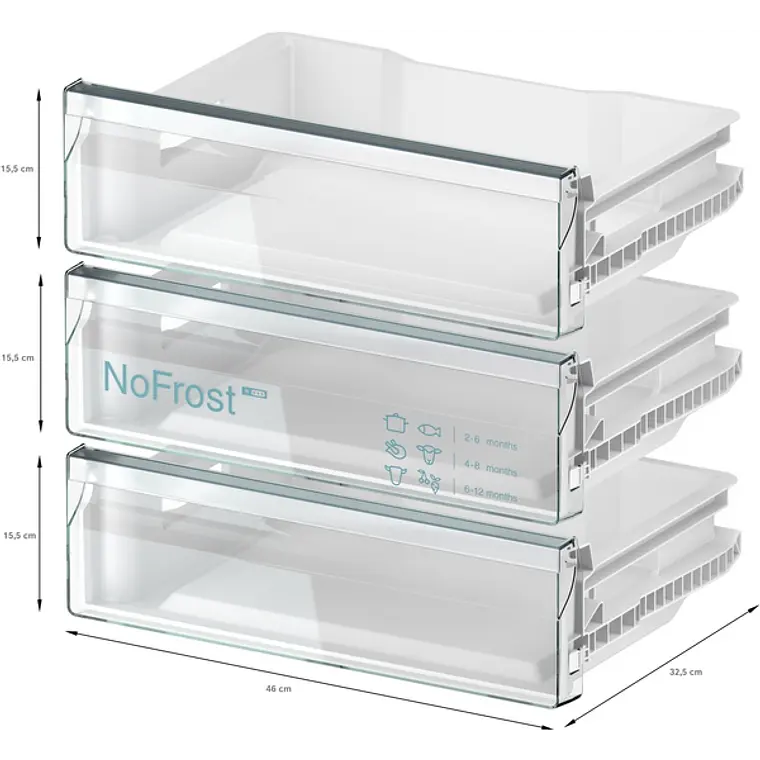SIEMENS iQ500, Congelador integrable bajo encimera, 82 x 59.8 cm, Cierre SoftClose con puerta fija 5