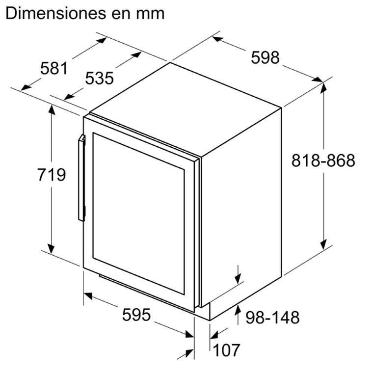 SIEMENS iQ500, Cava con puerta de cristal, 82 x 60 cm 11