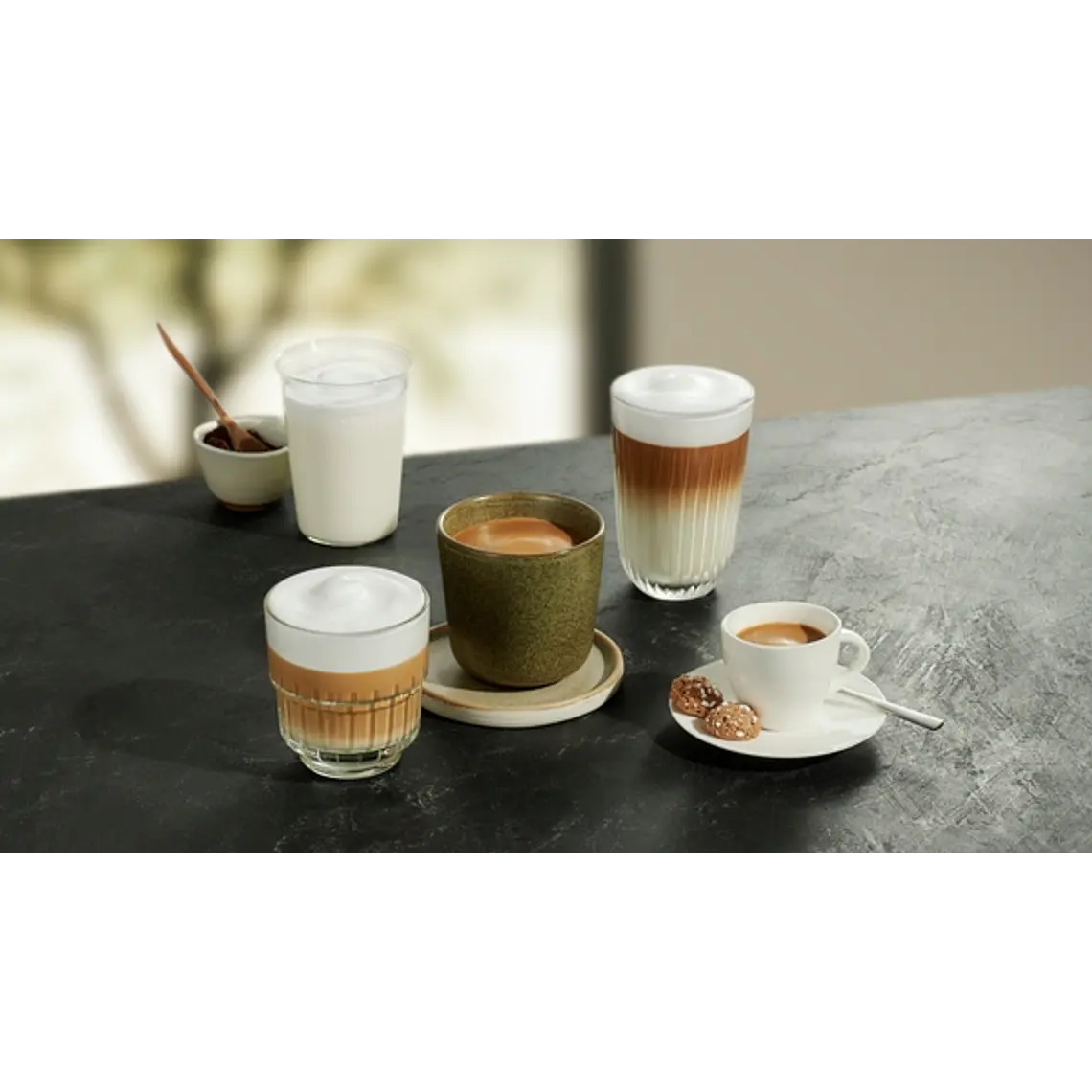 SIEMENS Cafetera superautomática, EQ300, Acero inoxidable metálico 7