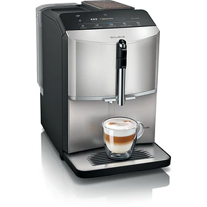 SIEMENS Cafetera superautomática, EQ300, Acero inoxidable metálico