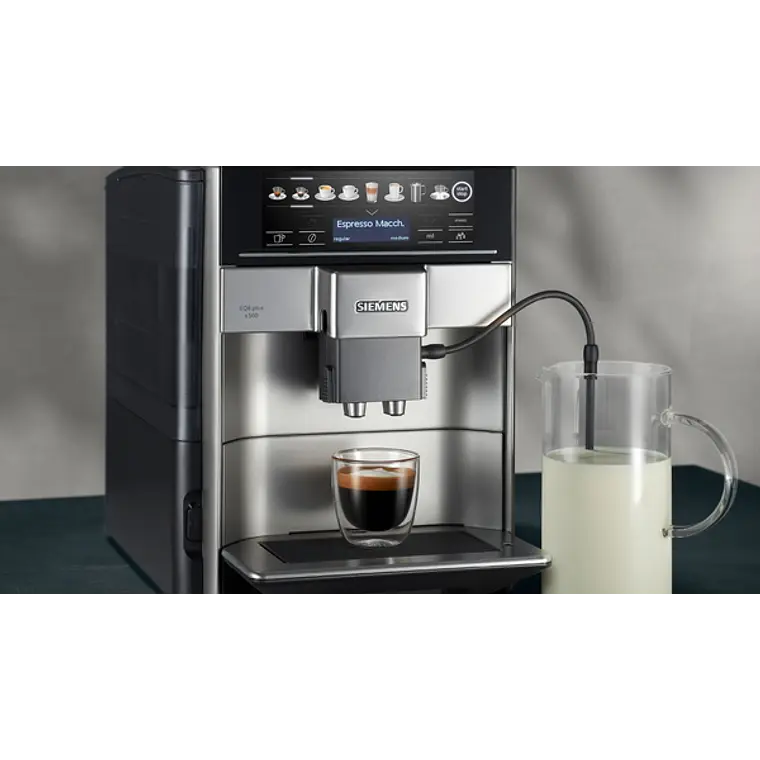 SIEMENS Cafetera superautomática, EQ6 plus s500, Negro y gris 2