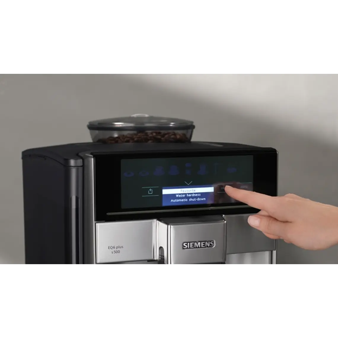 SIEMENS Cafetera superautomática, EQ6 plus s500, Negro y gris 6