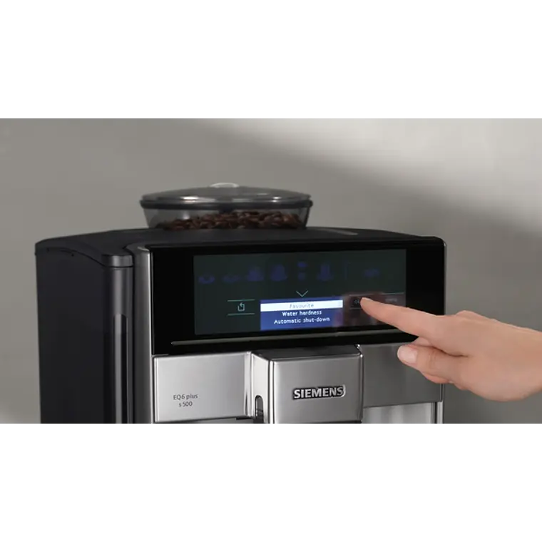 SIEMENS Cafetera superautomática, EQ6 plus s500, Negro y gris 6