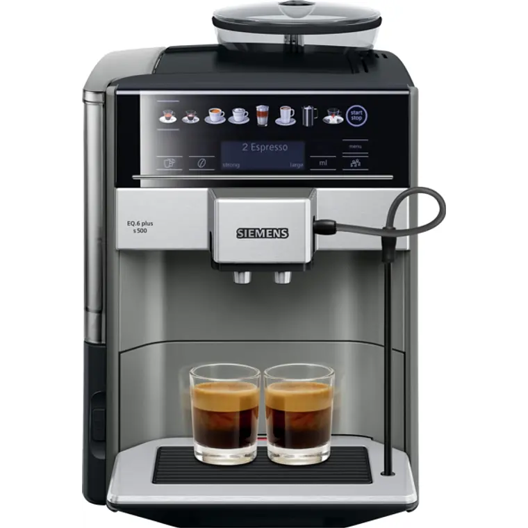 SIEMENS Cafetera superautomática, EQ6 plus s500, Negro y gris 8