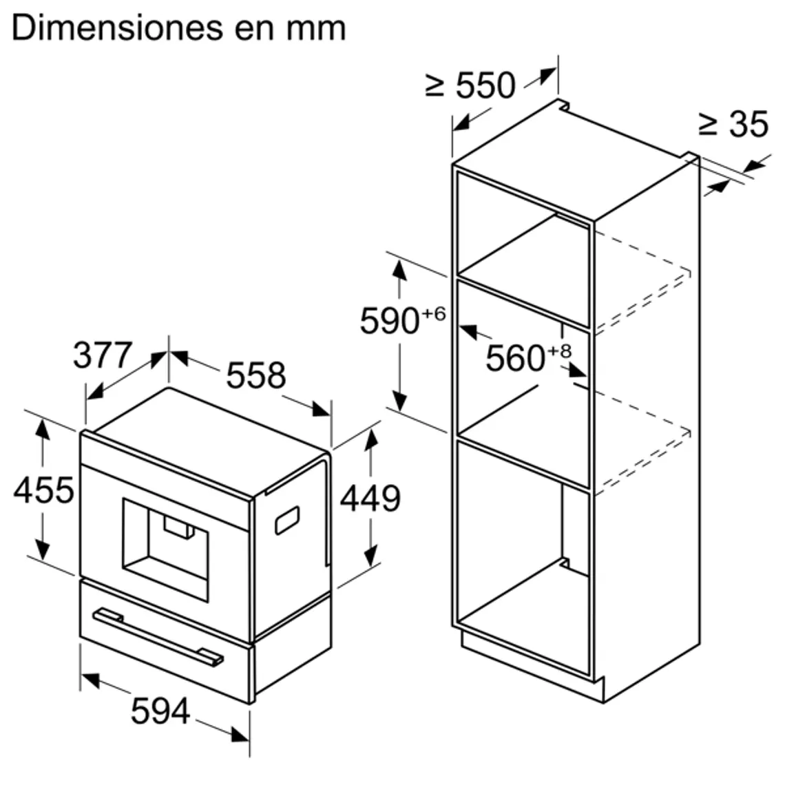 iQ700, Cafetera totalmente integrable, Negro 9