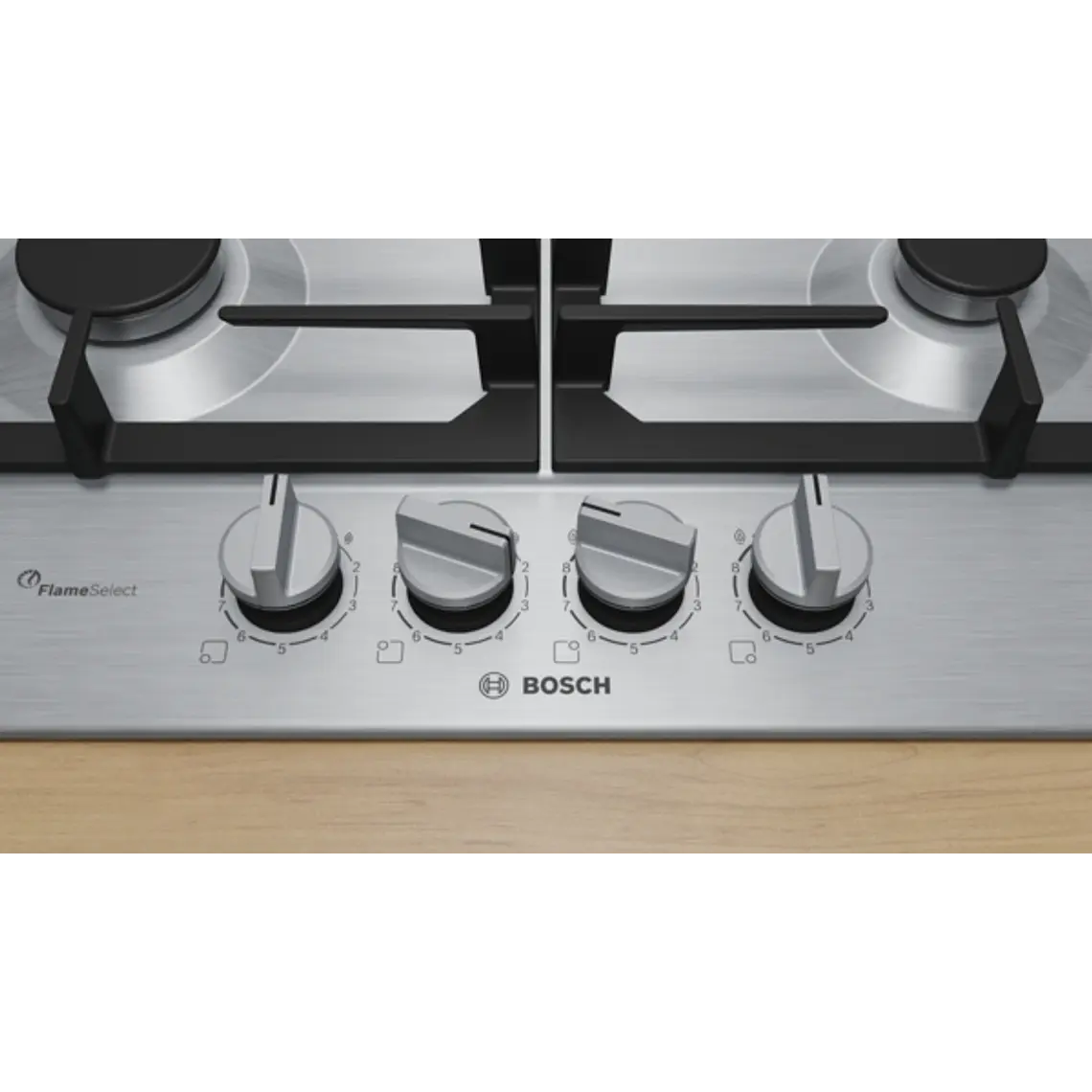 Encimera BOSCH Serie 6 Gas acero 60 cm · PCP6A5I90 3