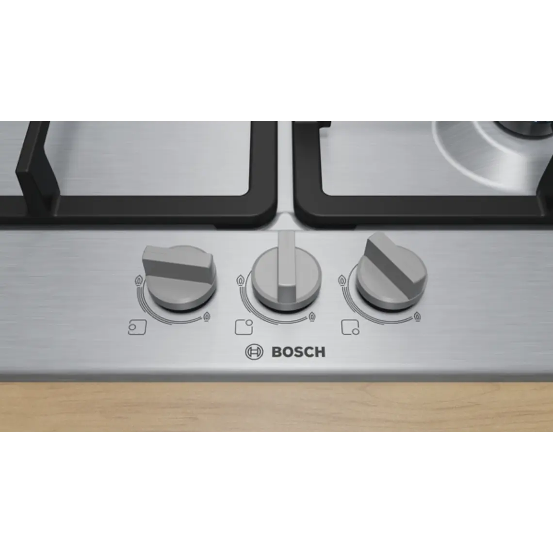 Encimera BOSCH Serie 4 Gas acero 60 cm · PGC6B5K90 3