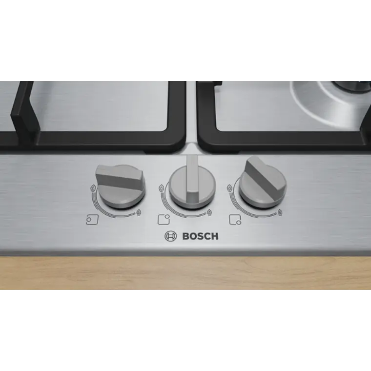 Encimera BOSCH Serie 4 Gas acero 60 cm · PGC6B5K90 3