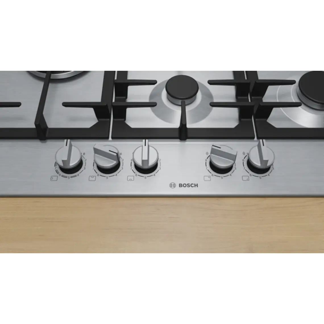 Encimera BOSCH Serie 6 Gas acero 75 cm · PCS7A5I90 3