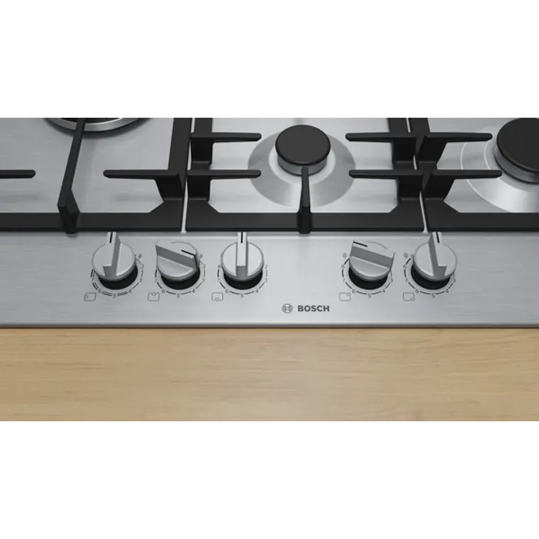 Encimera BOSCH Serie 6 Gas acero 75 cm · PCS7A5I90 3
