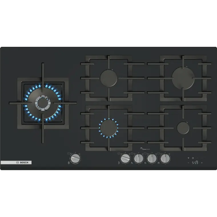 Encimera BOSCH Serie 8 Gas vidrio negro 90 cm · PRS9A6H40 1