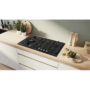 Encimera BOSCH Serie 8 Gas vidrio negro 90 cm · PRS9A6H40