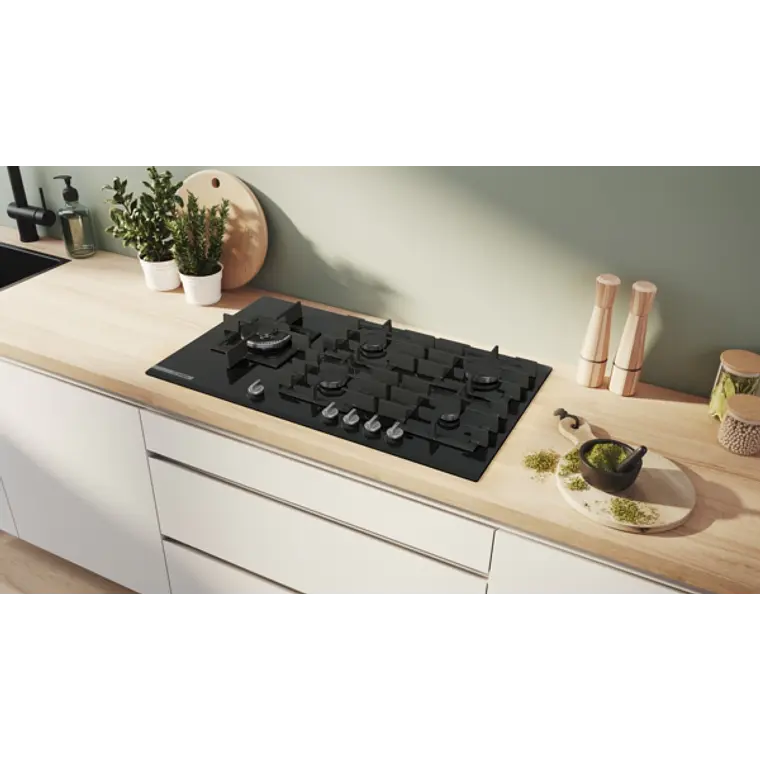Encimera BOSCH Serie 8 Gas vidrio negro 90 cm · PRS9A6H40 2
