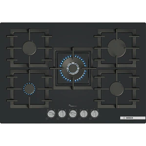 Encimera BOSCH Serie 6 Gas vidrio negro 75 cm · PPQ7A6I40