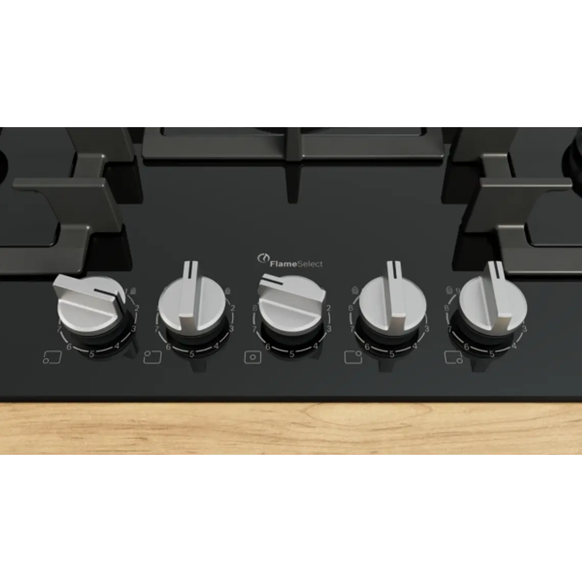 Encimera BOSCH Serie 6 Gas vidrio negro 75 cm · PPQ7A6I40 3