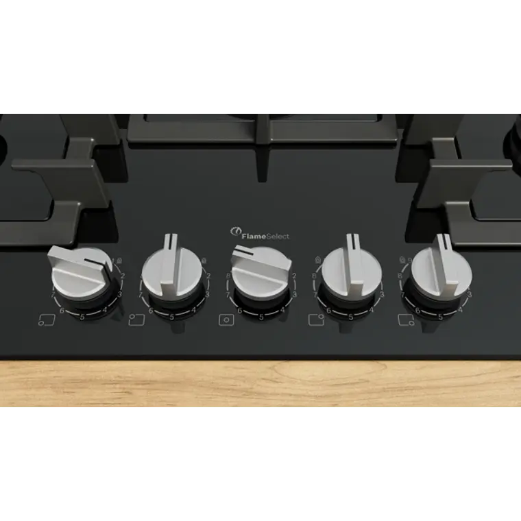 Encimera BOSCH Serie 6 Gas vidrio negro 75 cm · PPQ7A6I40 3