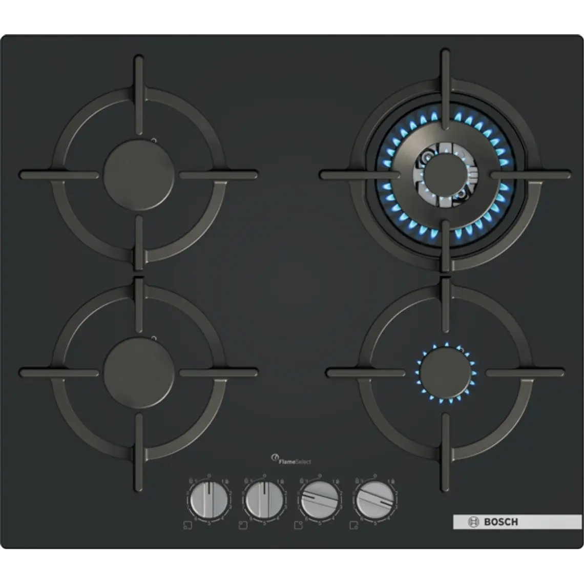 Encimera BOSCH Serie 6 Gas vidrio negro 60 cm · PPH6A6I10 1