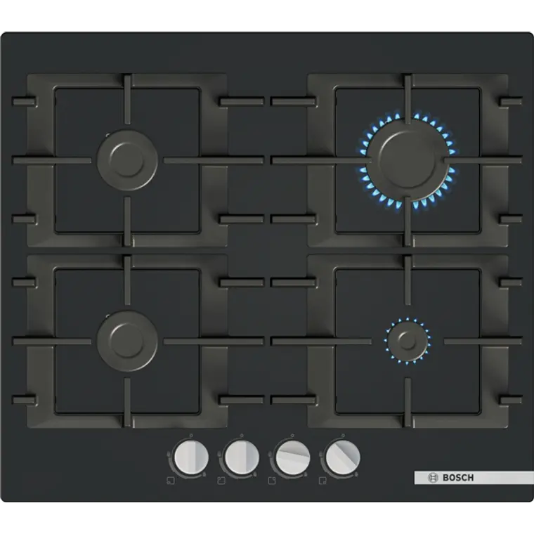 Encimera BOSCH Serie 4 Gas vidrio negro 60 cm · PNP6B6K40 1
