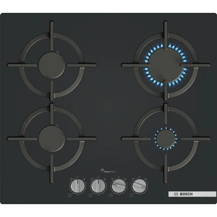 Encimera BOSCH Serie 6 Gas vidrio negro 60 cm · PPP6A6I10 1