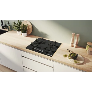Encimera BOSCH Serie 6 Gas vidrio negro 60 cm · PPP6A6I10