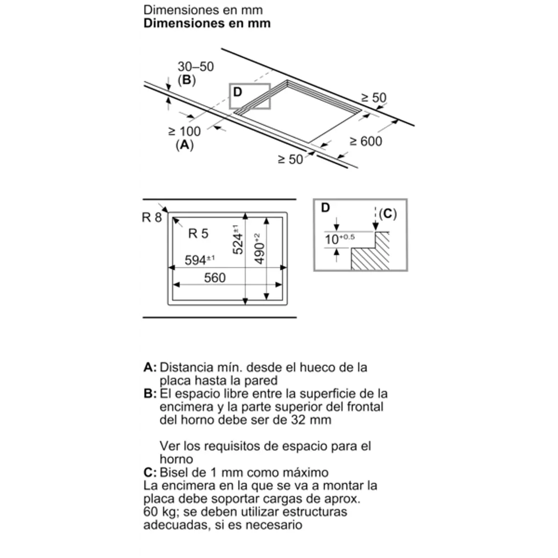 Encimera BOSCH Serie 6 Gas vidrio negro 60 cm · PPP6A6I10 8
